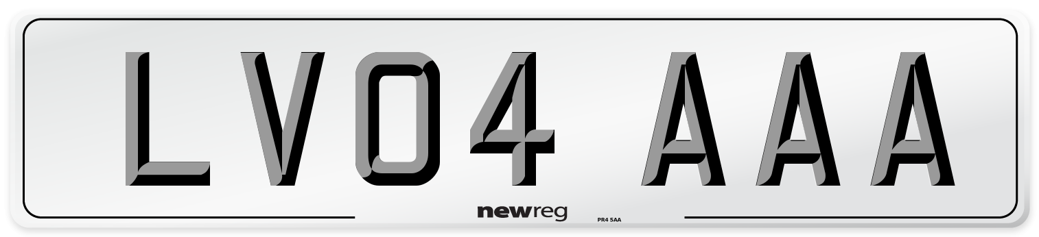 LV04 AAA Number Plate from New Reg